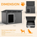 VIXZEN Dog House Outdoor & Indoor, Medium Size, Black