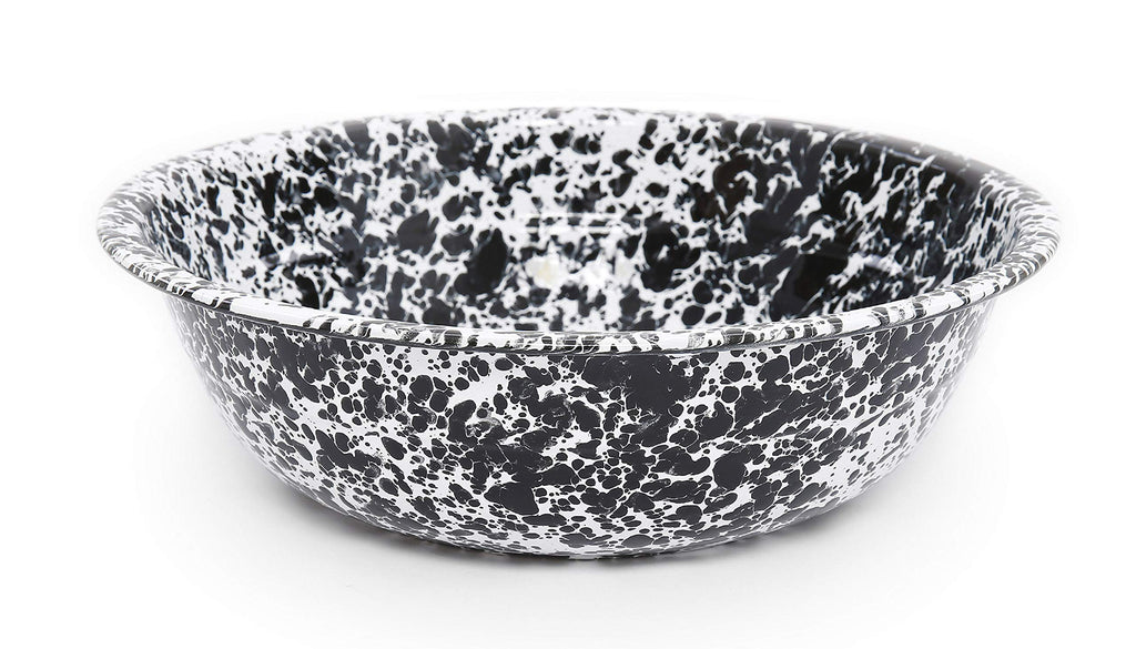 Enamelware Benson Basin, 32 quart, Red/White Splatter (Single)