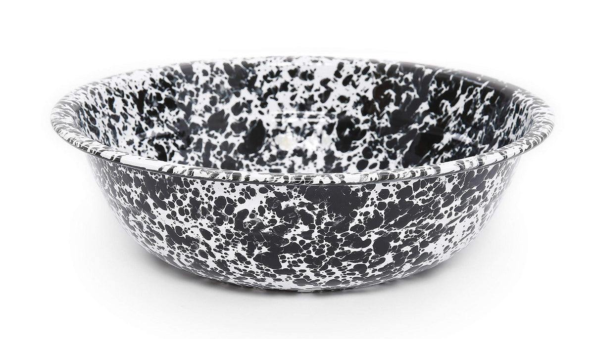 Enamelware Benson Basin, 32 quart, Red/White Splatter (Single)