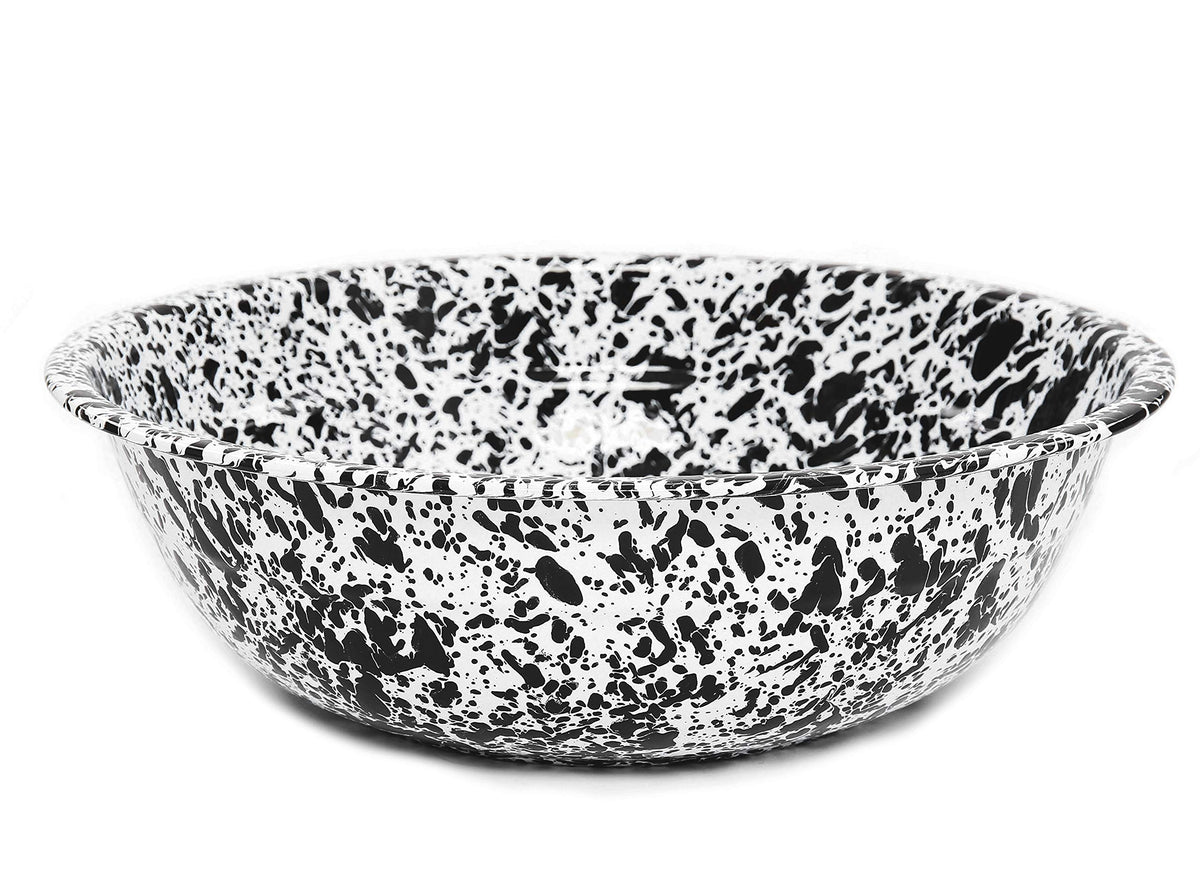 Enamelware Benson Basin, 32 quart, Red/White Splatter (Single)