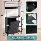 Kitchen Bakers Rack with Power Outlet, Microwave Oven Organizer