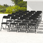 10 Pack White Folding Chairs for School Events Wedding Party Picnic