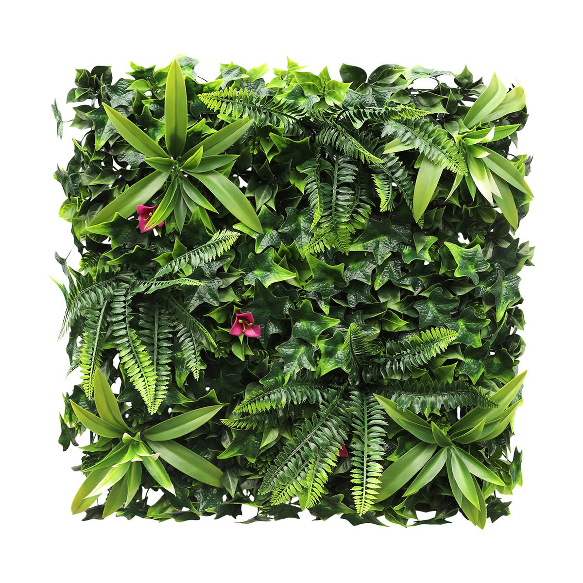 ECOOPTS 20"x20" Faux Ivy Privacy Fence Screen Artificial Boxwood Panels Topiary Hedge Plants for Indoor Outdoor Decoration, #3 Mixed Leaves, 28 Packs