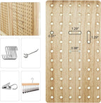 Pegboard Display, 5.6Ft Portable Freestanding Wall Organizer Wooden Room Divider Folding Privacy Screens for Craft Art Display Board (6 Panels, Natural)