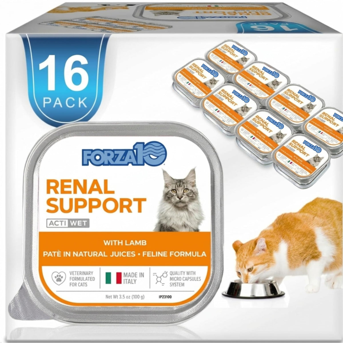 Forza10 - Renal Wet Cat Food for Kidney Support, 3.5 oz, 32-Pack