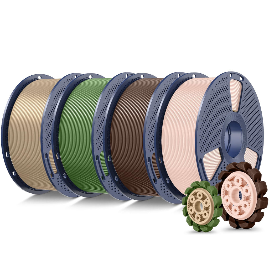 SUNLU PLA+2.0 3D Printer Filament, Multicolor, 10-Pack (10KG)