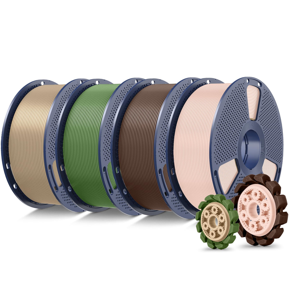 SUNLU PLA+2.0 3D Printer Filament, Multicolor, 10-Pack (10KG)