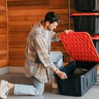 CleverMade 27 Gallon Tote Storage Rack, 10-Bin Double Tower, 500 lb, Black