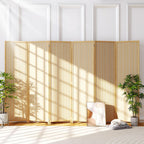 JOSTYLE Bamboo Room Divider, 6-Panel Folding Privacy Screen, 6 ft. Tall