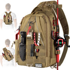 Ghosthorn Fishing Backpack with 3600 Tackle Box Fishing Gear Set Tackle Bag