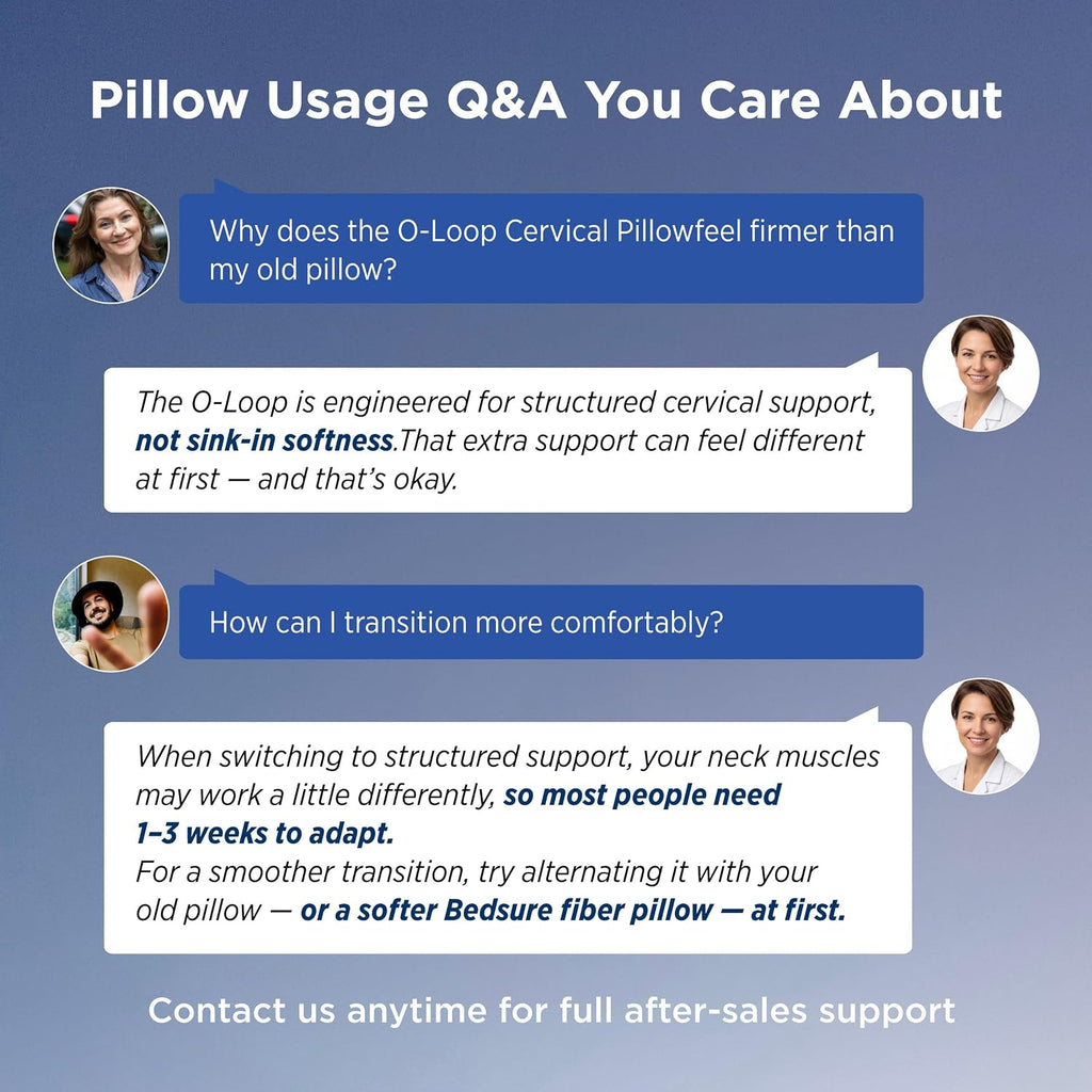 Bedsure Cervical Neck Pillow - Ergonomic Orthopedic Memory Foam Pillows