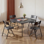 Folding Card Table and Chair Set of 5, Weather‑Resistant & Durable