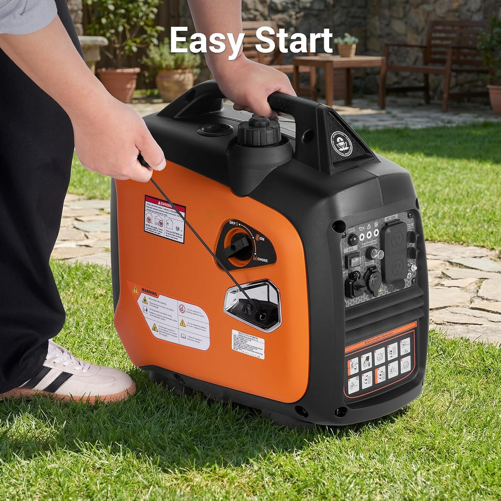 2800W Portable Inverter Generator, Quiet Gas Generator for Camping, RVs, Home Backup and Outdoor Activities, EPA Compliant