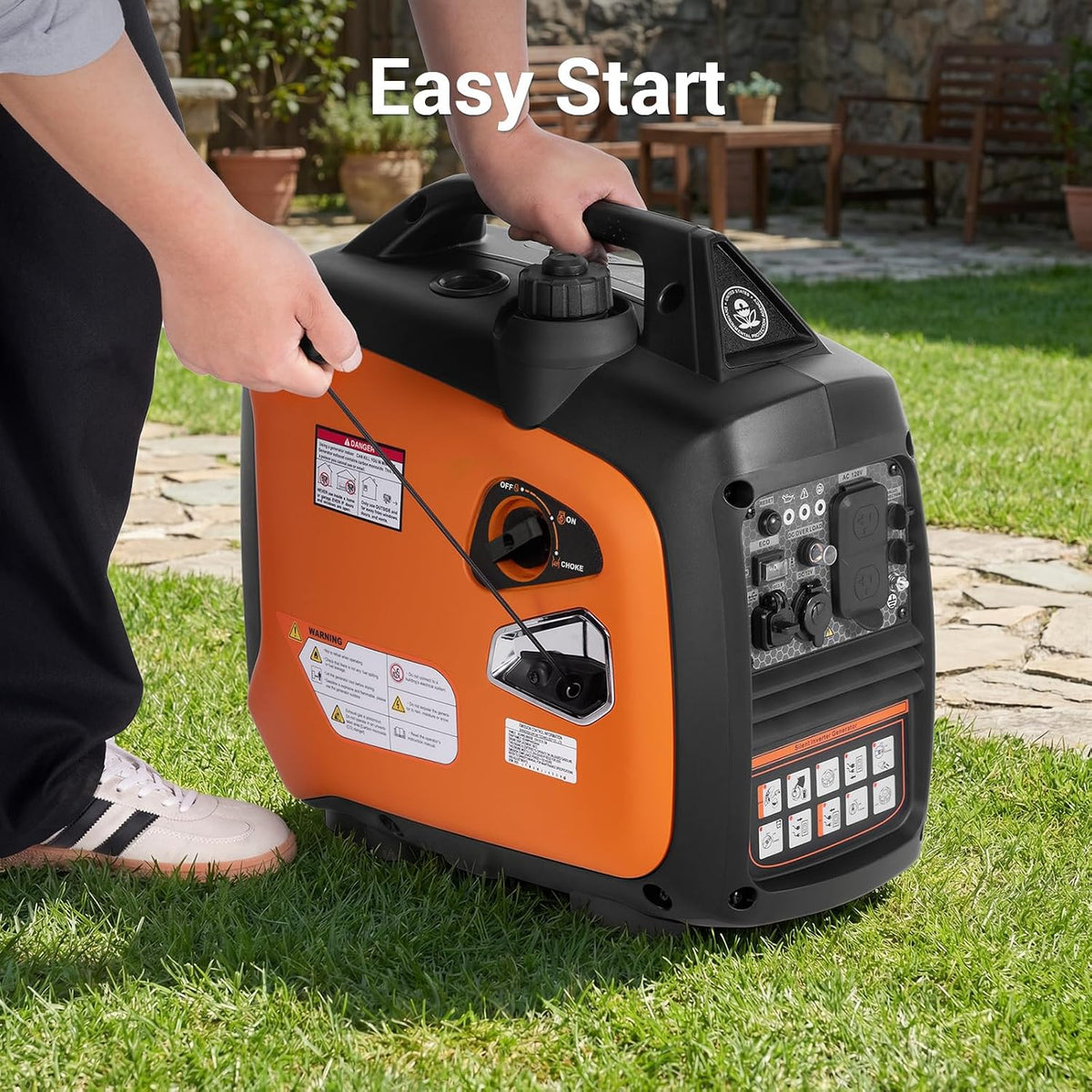 2800W Portable Inverter Generator, Quiet Gas Generator for Camping, RVs, Home Backup and Outdoor Activities, EPA Compliant