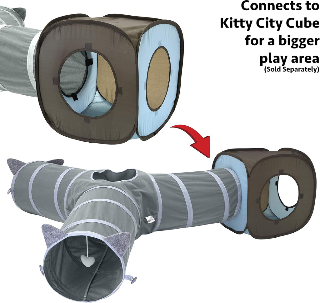 Kitty City Cat Tunnel, Cat_Bed, Cat and Kitty Toys, Tunnel (Pack of 6)