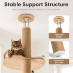 FUKUMARU Floor to Ceiling Cat Tree, 78-108in (6.5–9ft) Adjustable Cat Tower
