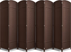 Sorbus Foldable Room Divider, Mesh Privacy Screen (8 Panel, Black)