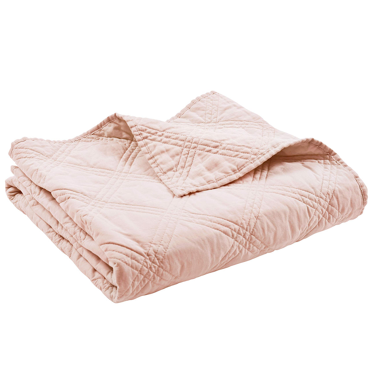 Levtex Home - 100% French Flax Linen Front/100% Cotton Back - Quilted Throw - French Flax Washed Linen - Charcoal - Throw Size (50 x 60in.)