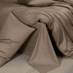 MooMee Queen Duvet Cover Set 100% Extra Long Staple Cotton Cooling Bedding