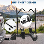 E-Bike Rack for 2-Bike, 200lbs Heavy Duty Hitch Mount Bike Carrier with Anti-Wobble System, Fits 5" Fat Tires, Tilting & Folding Design, 2" Receiver