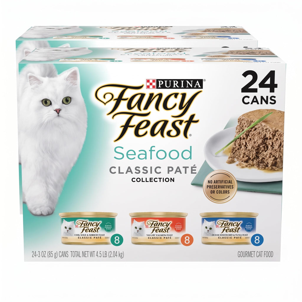 Fancy Feast Purina Gravy Lovers Poultry and Beef Grilled Gourmet Wet Cat Food Variety Pack - 3 oz. Cans,(Pack of 60)