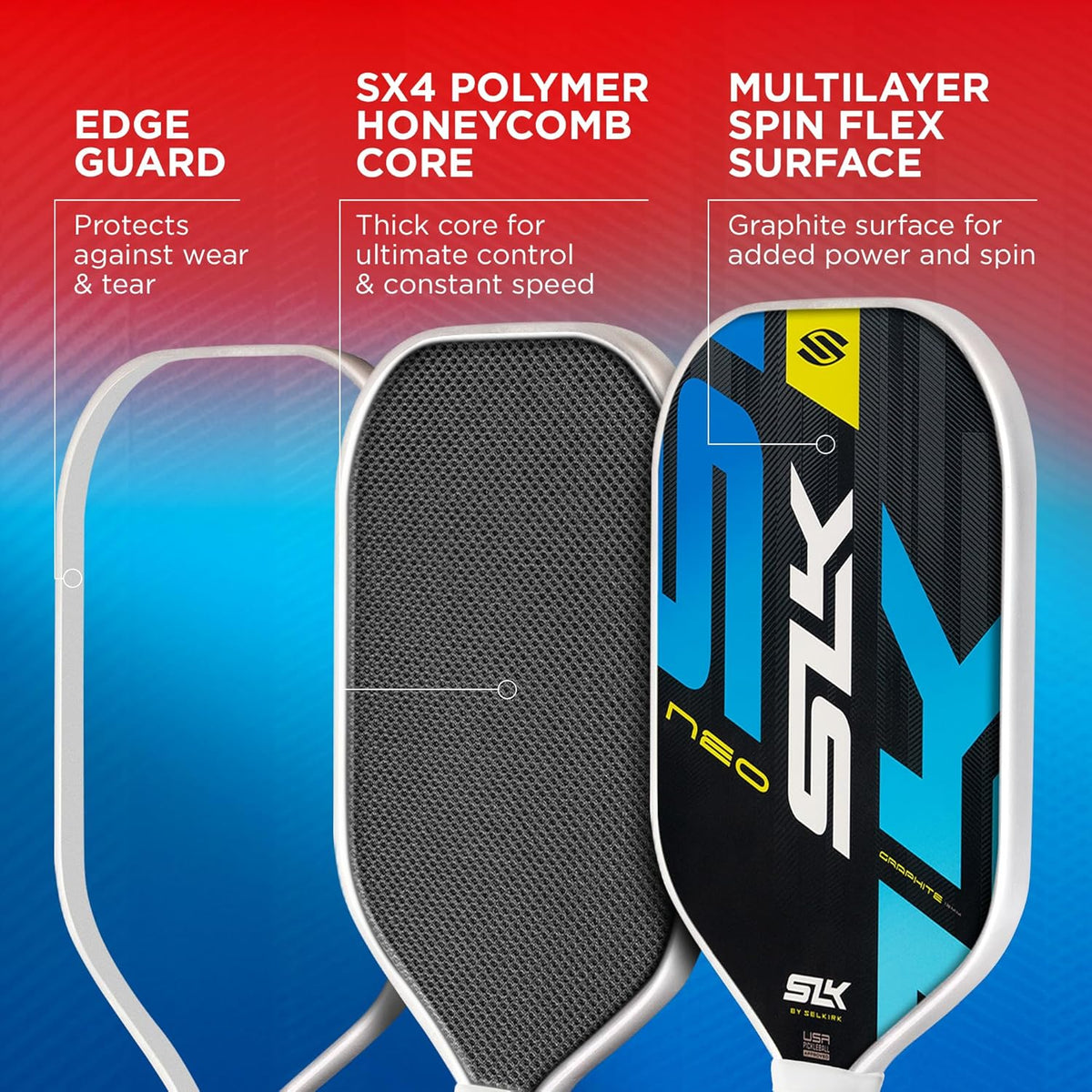 Selkirk Sport SLK Neo Pickleball Paddles Set of 2 + Pickleballs + Sling Bag