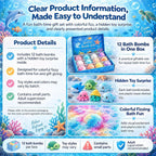 2026 New Ocean Toy Bath Salt Ball Sleeve Box Bath Bombs,Upgrade Kids Bath Bombs Gift Set, Handmade Nature Bubble Bath Fizzes Bomb，Birthday Gifts for Kid (Style B)