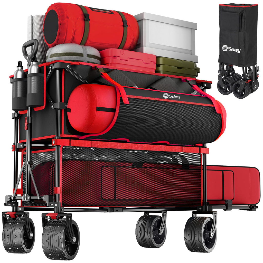 Sekey 400L Double-Decker Wagon, 500 lb Capacity, 50 in Extender