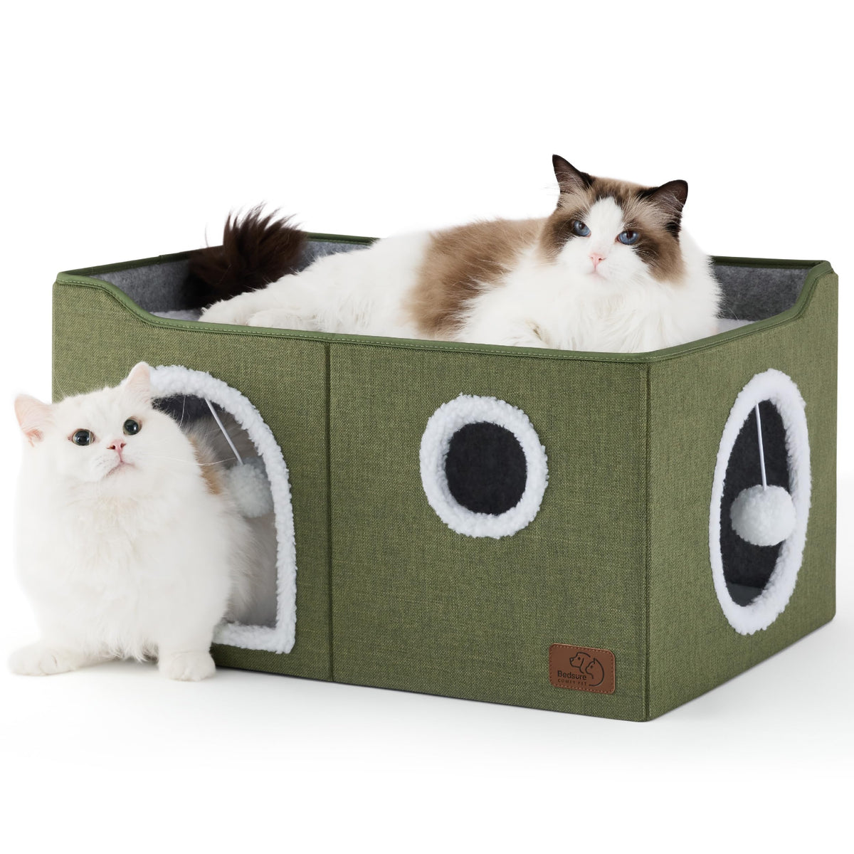 Bedsure 3-Level Cat Tree for Indoor Cats with Scratching Post,Grey