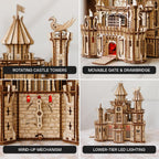 Wood Trick Dragon Castle 3D Wooden Puzzles for Adults to Build