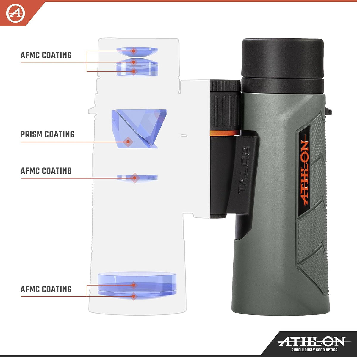 Athlon Optics 8x42 Talos G2 HD Binoculars with Eye Relief for Adults and Kids, High-Powered Binoculars for Hunting, Birdwatching, and More