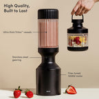 Beast Mega 1200 Plus Countertop Blender, XL Vessel, Carbon Black, 1200W