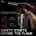 Jo Chef Kitchen Torch, Refillable Butane Torch for Creme Brulee, Cooking