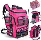 Goture Fishing Backpack with 4 Tackle Boxes,55L Tackle Backpack with Cooler