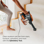 Shark HV302 Rocket Pet Corded Stick Vacuum, Lightweight with Swivel Steering for Carpets & Hard Floors, Converts to Hand Vacuum, Includes Crevice Tool, Pet Multi-Tool & Precision Duster, Orange