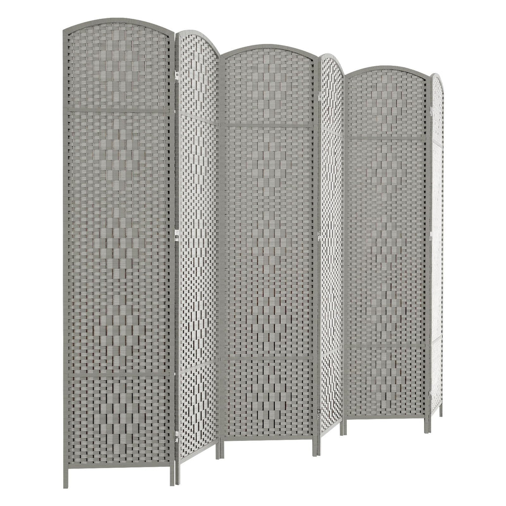 HALLYBEE Room Divider Panel,8 Panel Partition Room Dividers, Dark Mocha