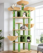 Globlazer Cat Tree Tower for Multiple Adult Cats, 82in, F82, Light Grey