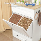 Elevated Dog Feeding Station with Storage, Pull-Out Bowls & Slow Feeder
