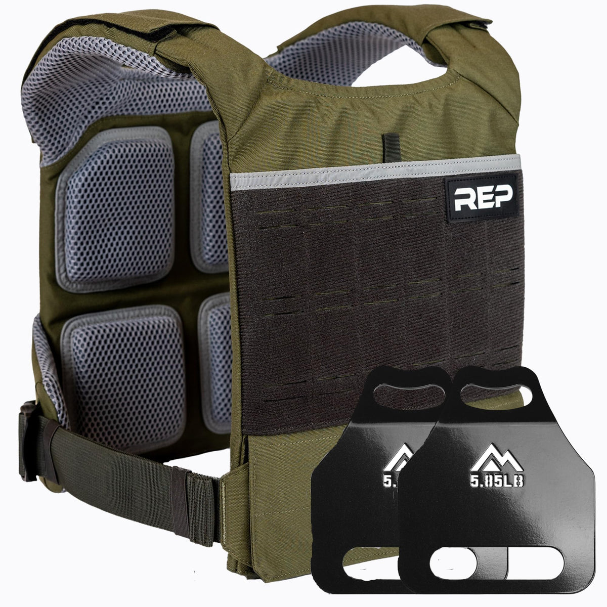 REP Fitness Strata Weight Vest, 2 Removable Plate Options for Unisex, Men & Women, Wearable, Weighted for Strength Training, Muscle Building, CrossFit, Running, Gym Exercise, Adjustable Sizing