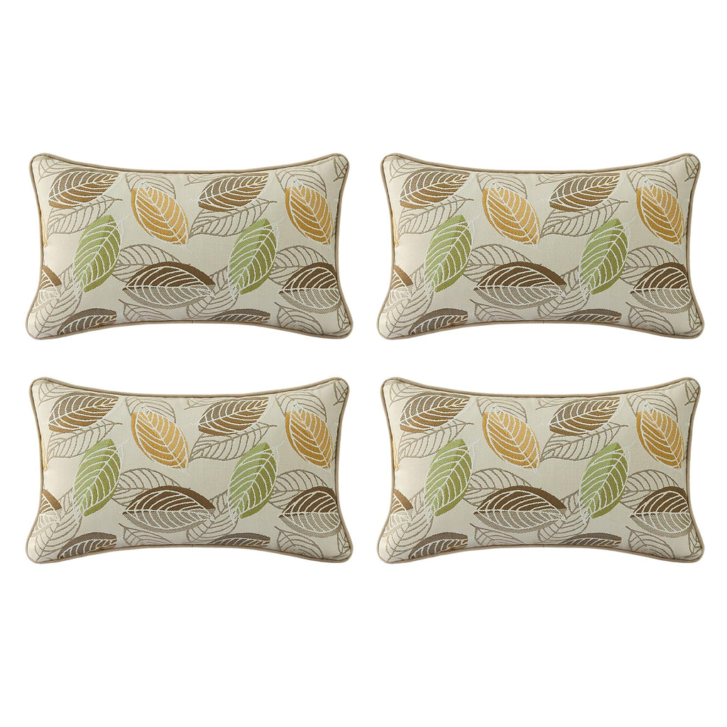 Outdoor Sunbrella Decorative Pillows Pack of 4, 20" x 12" Outdoor Pillow Set for Couch Bed Throw Patio Sofa, Airies Marble