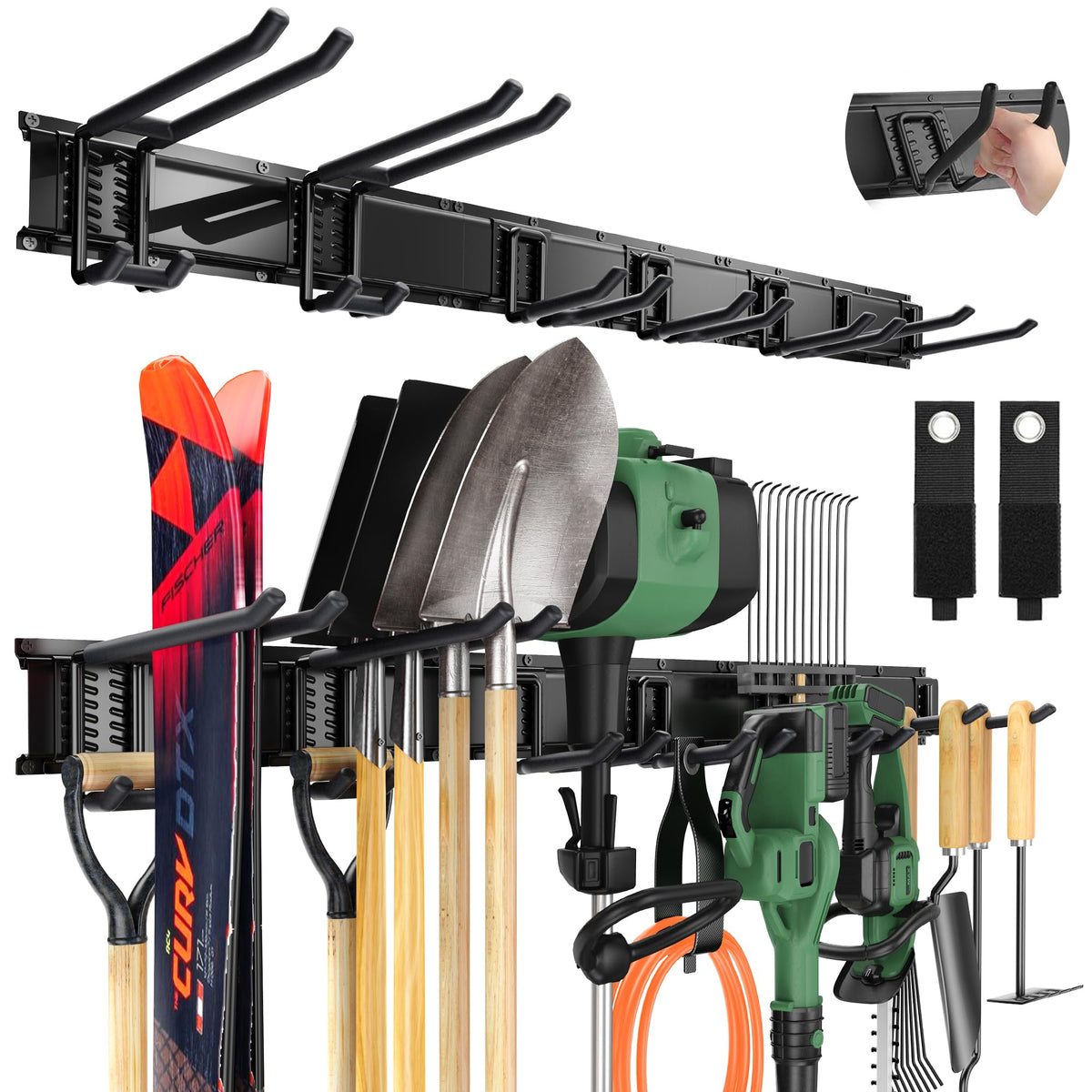 LBT 99" Garage Tool Organizer Wall Mount - 1000lbs Garden Tool Organizer