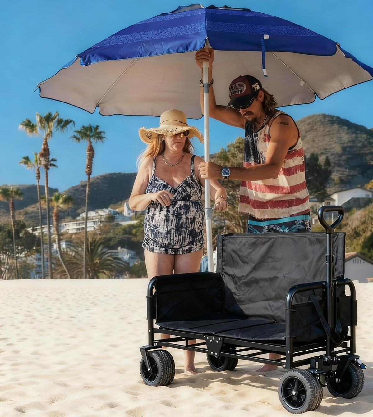 Collapsible Foldable Wagon Cart with Wheels