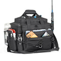 Rabjen Fishing Tackle Bag with Rod Holders & Cooler Main Compartment – Large Capacity Fishing Bag for Organized Gear Storage