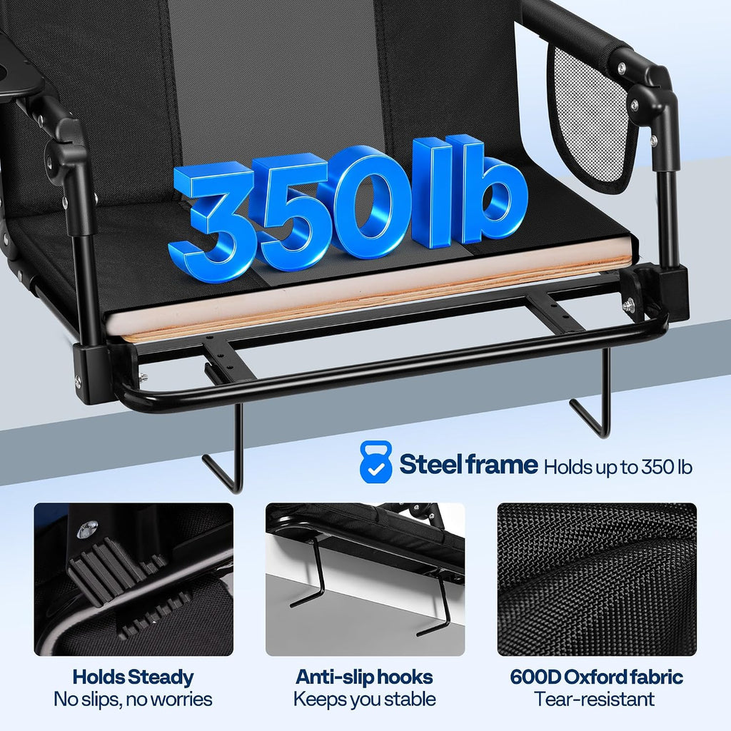 VIVOHOME Stadium Seats with Back Support, Bleacher Chairs for Sport Event