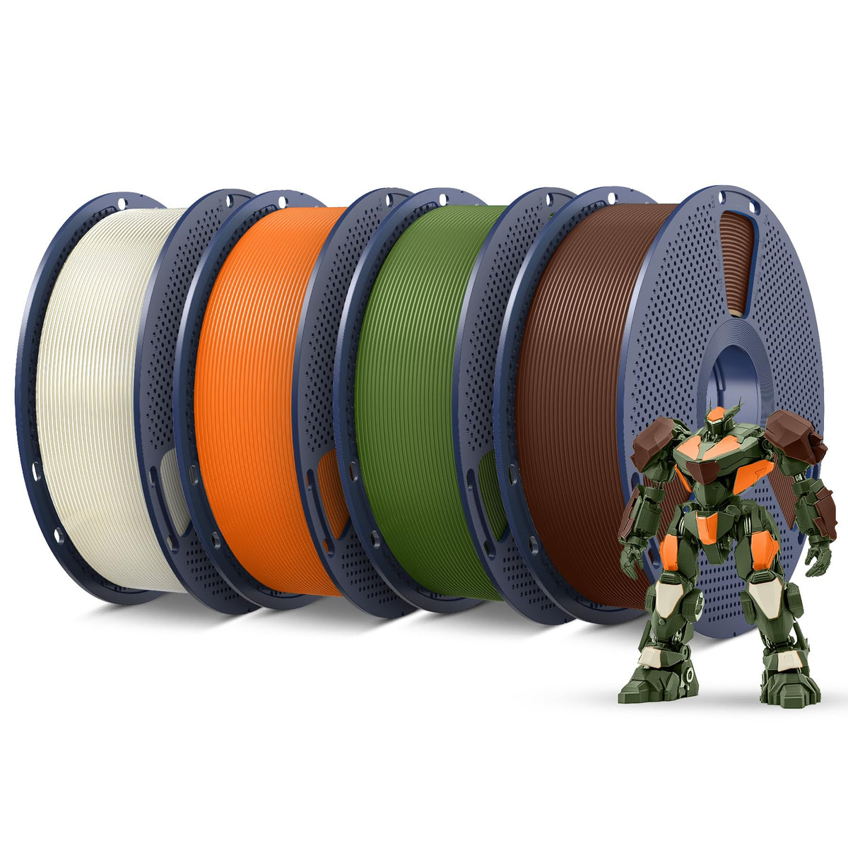 SUNLU PETG Filament 1.75mm,10kg,10 Packs Multi-Color