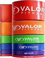 Valor Fitness Premium Resistance Bands Set - Perfect for Pull Ups, Squats, Deadlifts, Bench Press, and Full-Body Workouts - Sizes XS to XXL