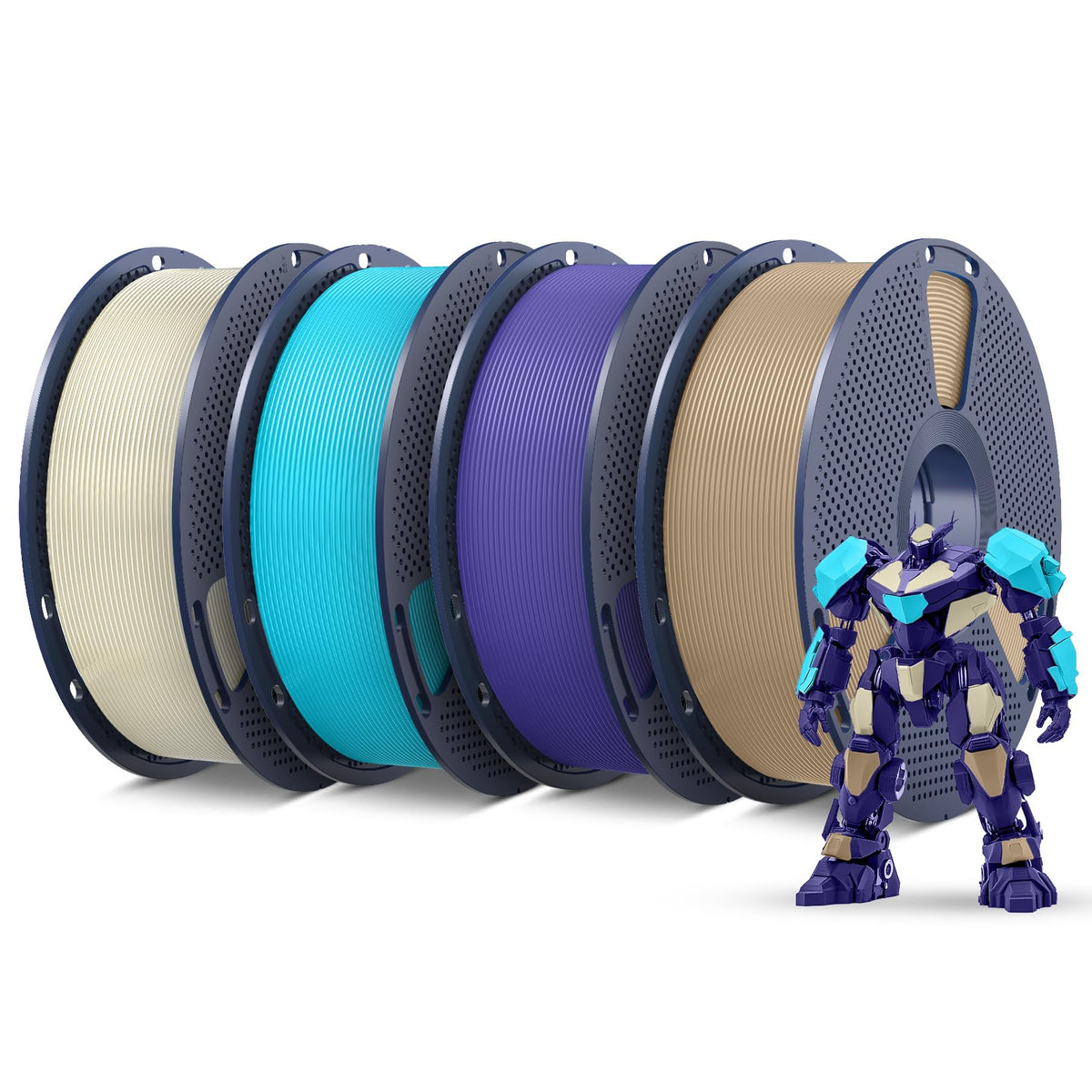 SUNLU PETG Filament 1.75mm,10kg,10 Packs Multi-Color