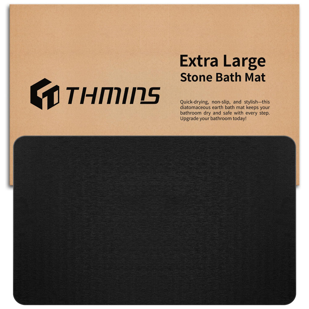 THMINS Extra Large Stone Bath Mat, 36''x24'' Stone Shower Mat