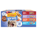 Friskies Purina Wet Cat Food Variety Pack, Shreds with Beef, Turkey & Cheese Dinner, Chicken & Salmon Dinner, and with Ocean Whitefish and Tuna - 5.5 oz. Cans (Pack of 80)