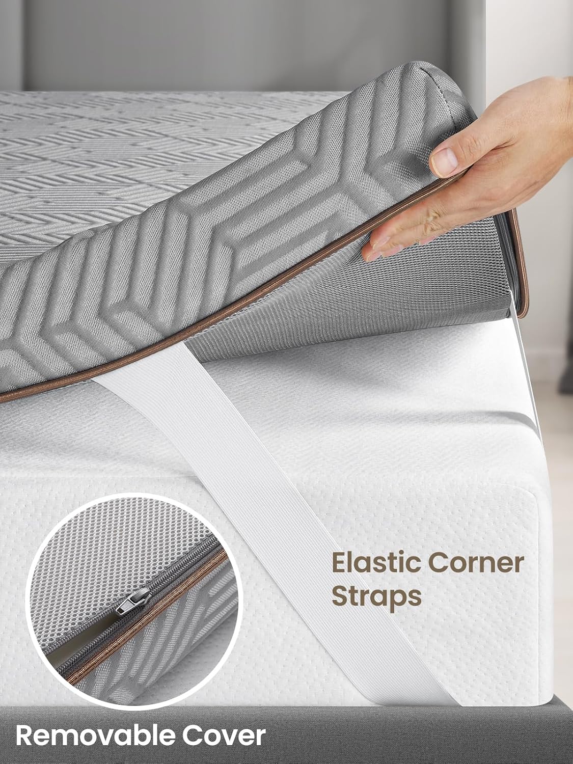 BedStory Firm Mattress Topper King - 3 Inch High Density Memory Foam Mattress Topper - Advanced Support for Back Pain Relief - Breathable Washable Cover, CertiPUR-US Certified